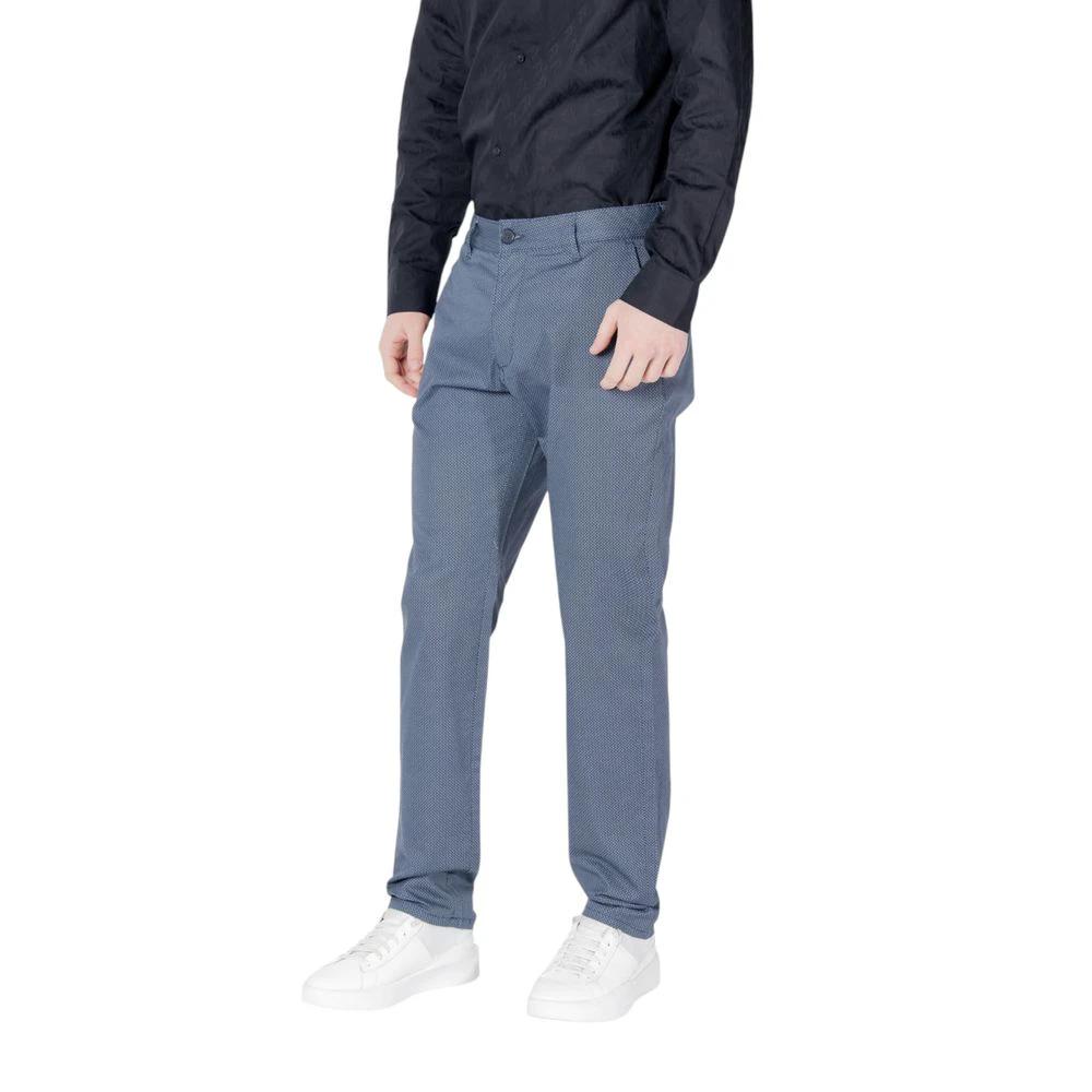 Armani Exchange Blue Cotton Skinny Pants by Armani Exchange