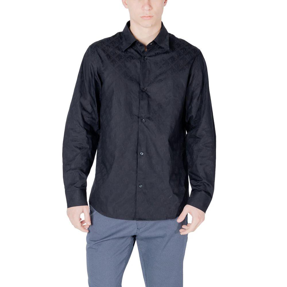Armani Exchange Blue Cotton Shirt by Armani Exchange