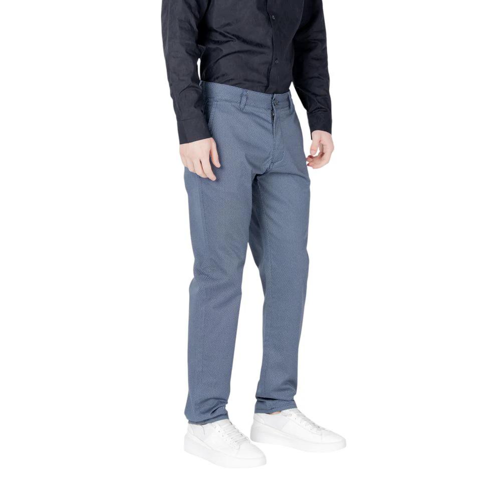 Armani Exchange Blue Cotton Skinny Pants by Armani Exchange
