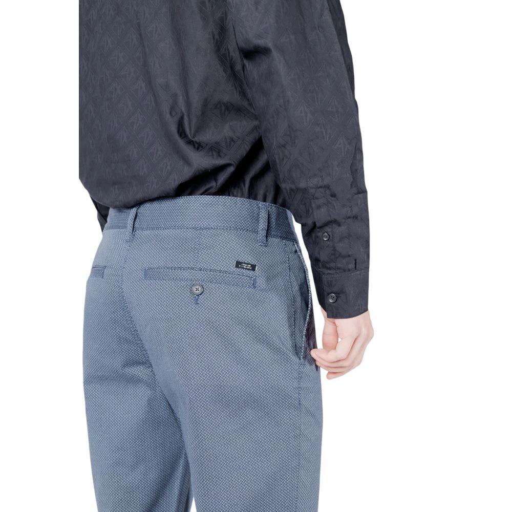 Armani Exchange Blue Cotton Skinny Pants by Armani Exchange