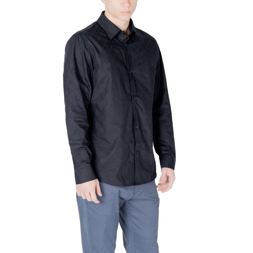 Armani Exchange Blue Cotton Shirt by Armani Exchange
