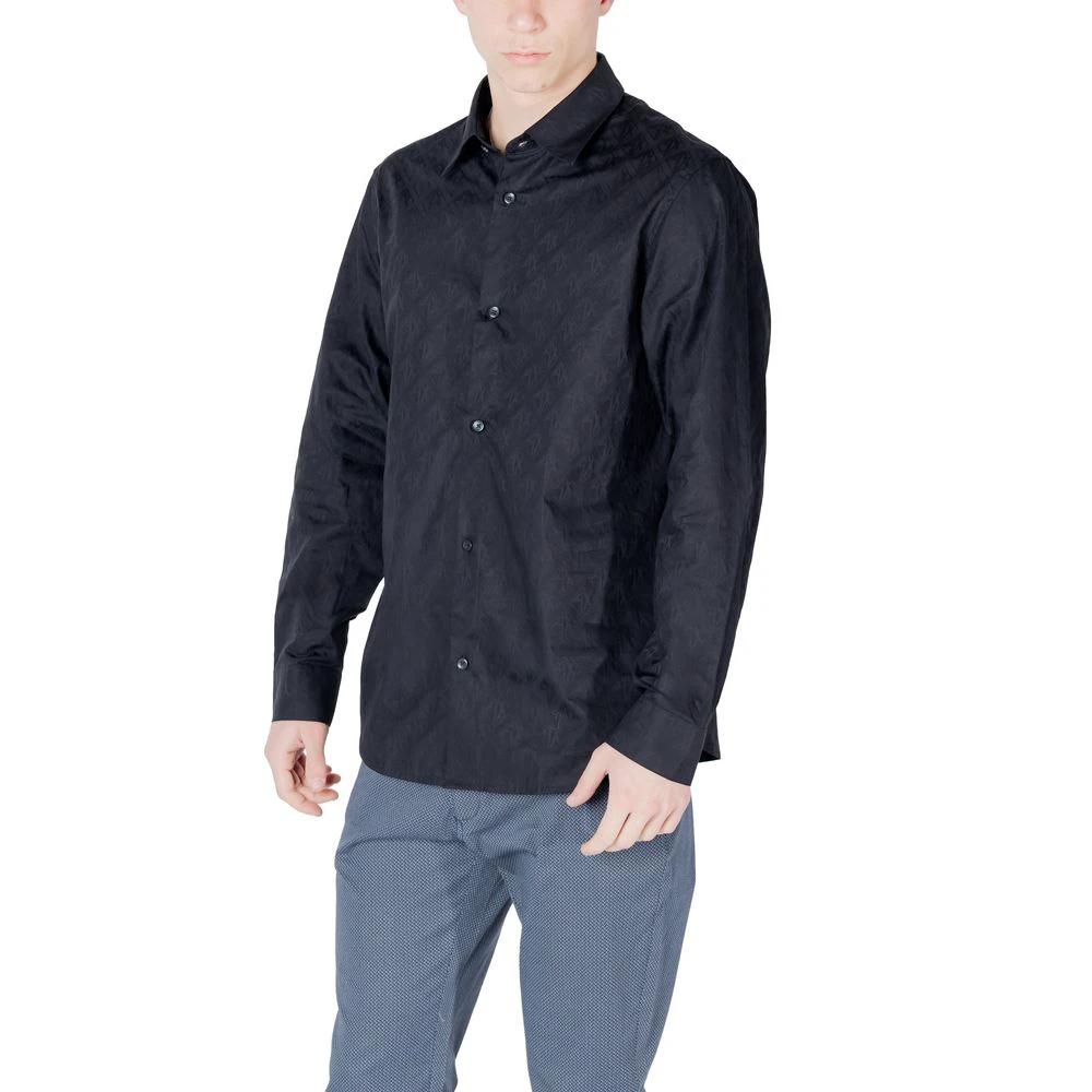 Armani Exchange Blue Cotton Shirt by Armani Exchange
