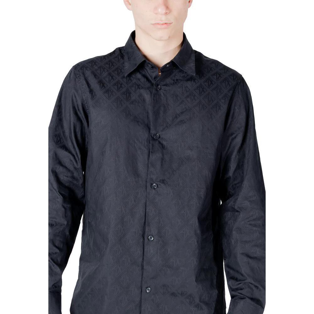 Armani Exchange Blue Cotton Shirt by Armani Exchange