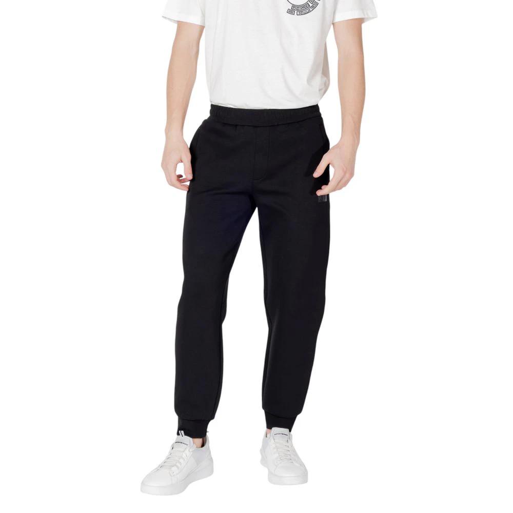 Armani Exchange Black Cotton Joggers (Workout Pants) by Armani Exchange