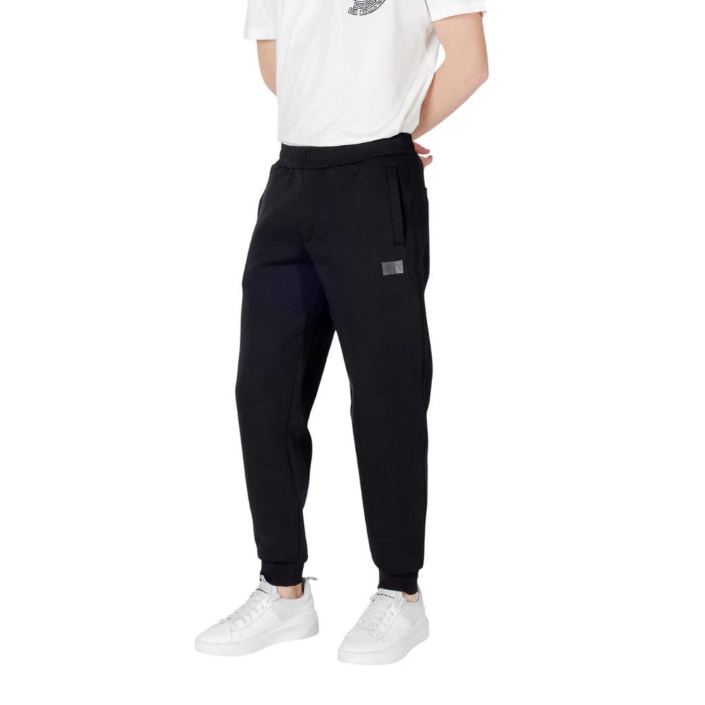 Armani Exchange Black Cotton Joggers (Workout Pants) by Armani Exchange