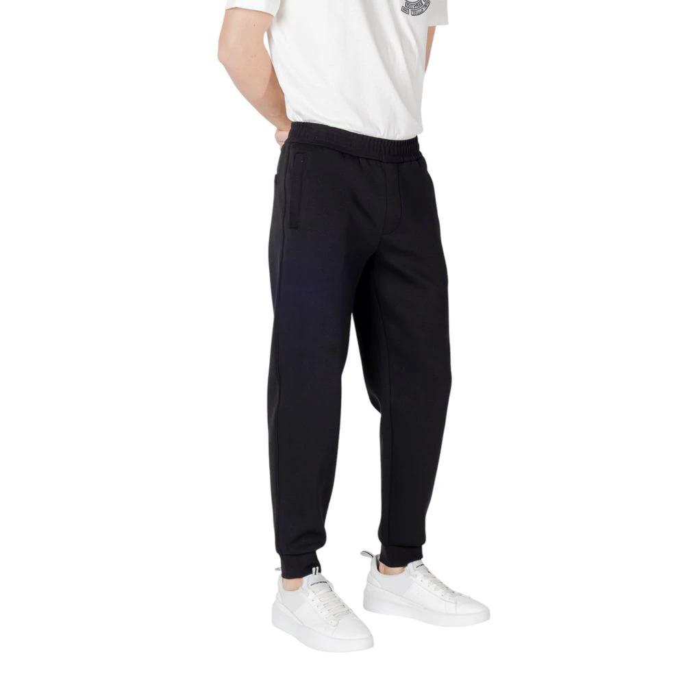 Armani Exchange Black Cotton Joggers (Workout Pants) by Armani Exchange