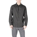 Chemise habillée en coton noir Armani Exchange