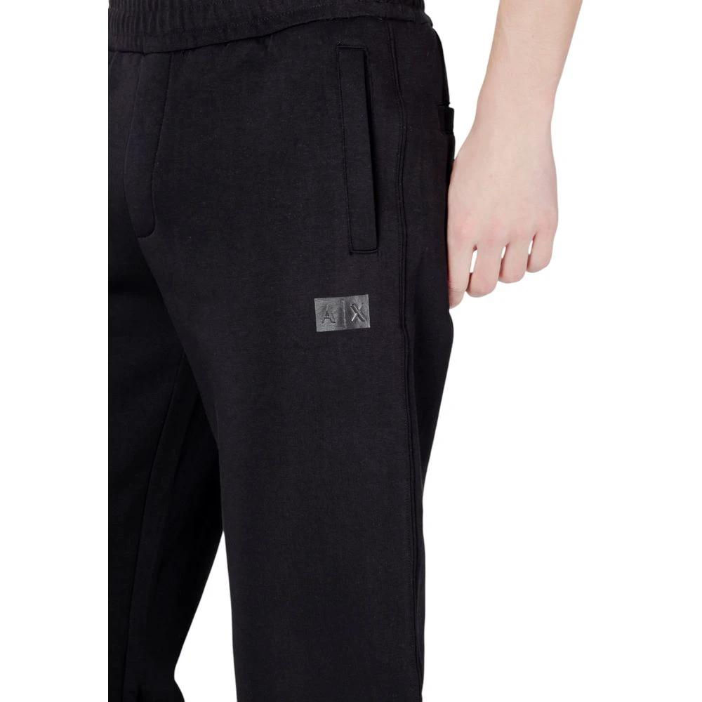 Armani Exchange Black Cotton Joggers (Workout Pants) by Armani Exchange