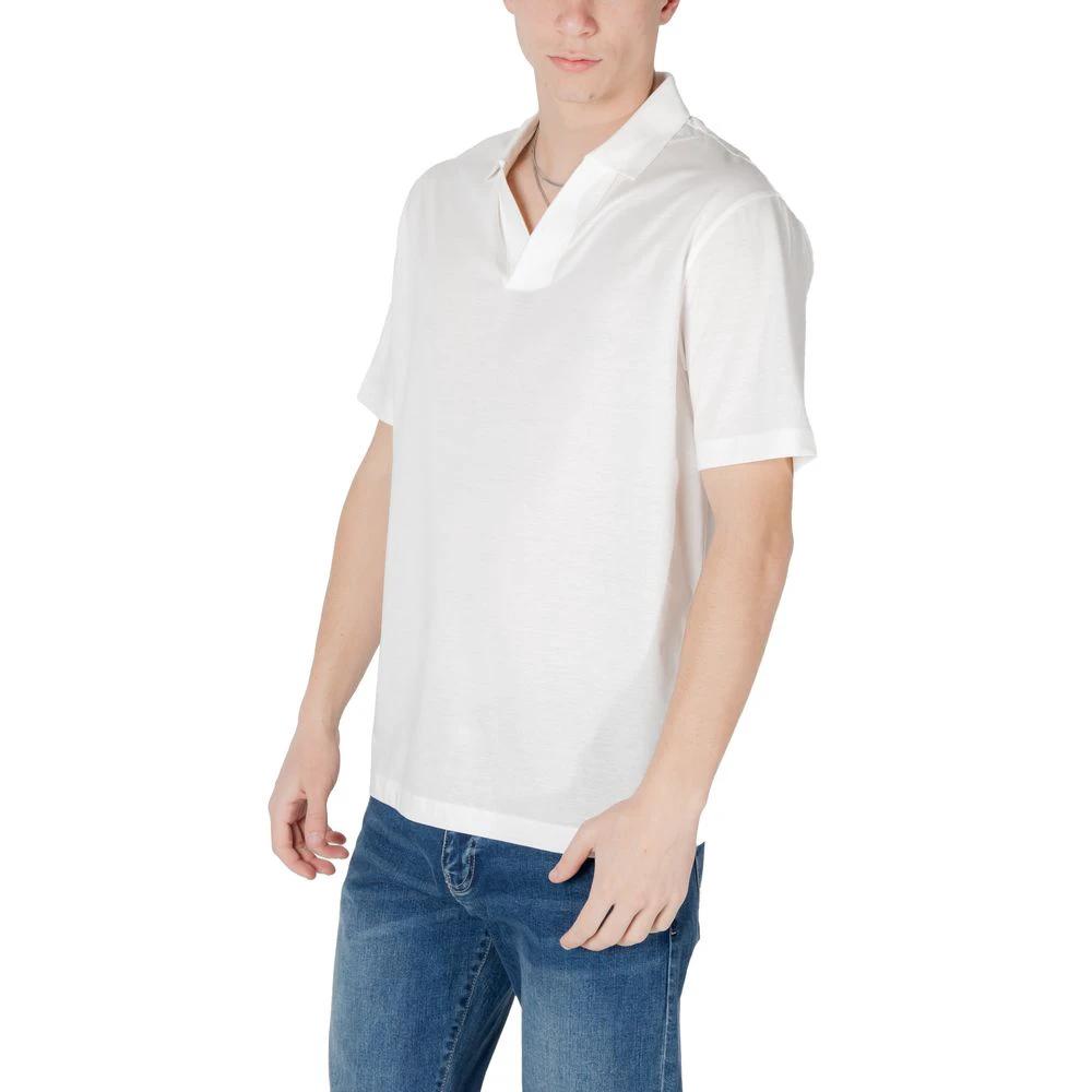 Armani Exchange White Cotton Polo Shirt by Armani Exchange