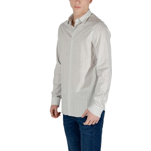 Armani Exchange Cream Cotton Pattern Shirt by Armani Exchange