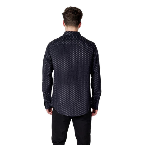 Armani Exchange Blue Cotton Pattern Shirt by Armani Exchange