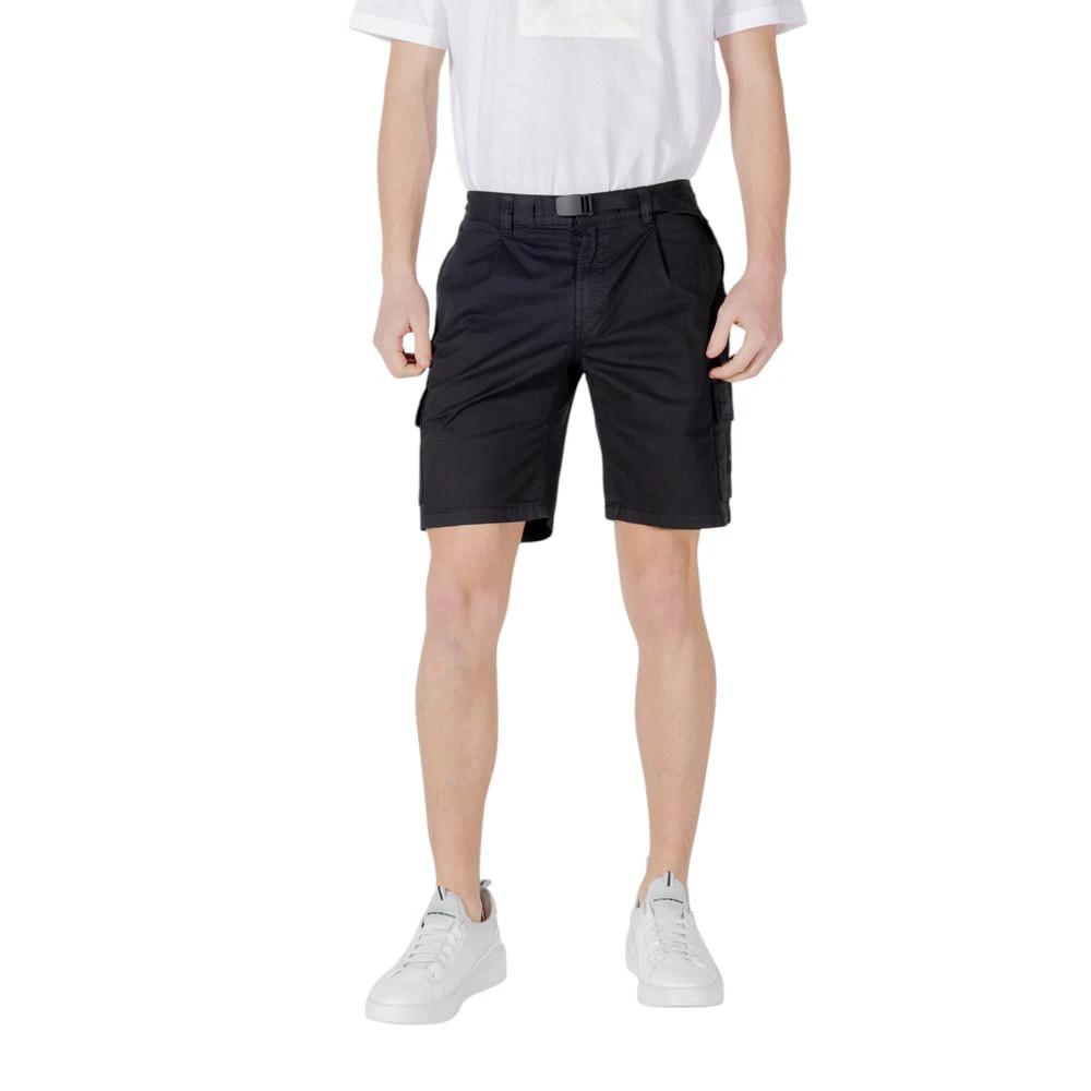 Hugo Boss Black Cotton Bermuda Shorts by Hugo Boss