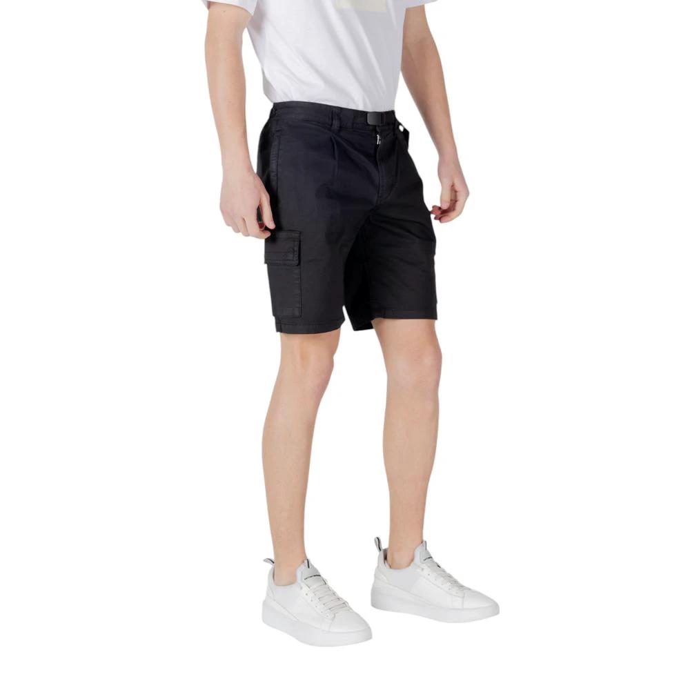 Hugo Boss Black Cotton Bermuda Shorts by Hugo Boss