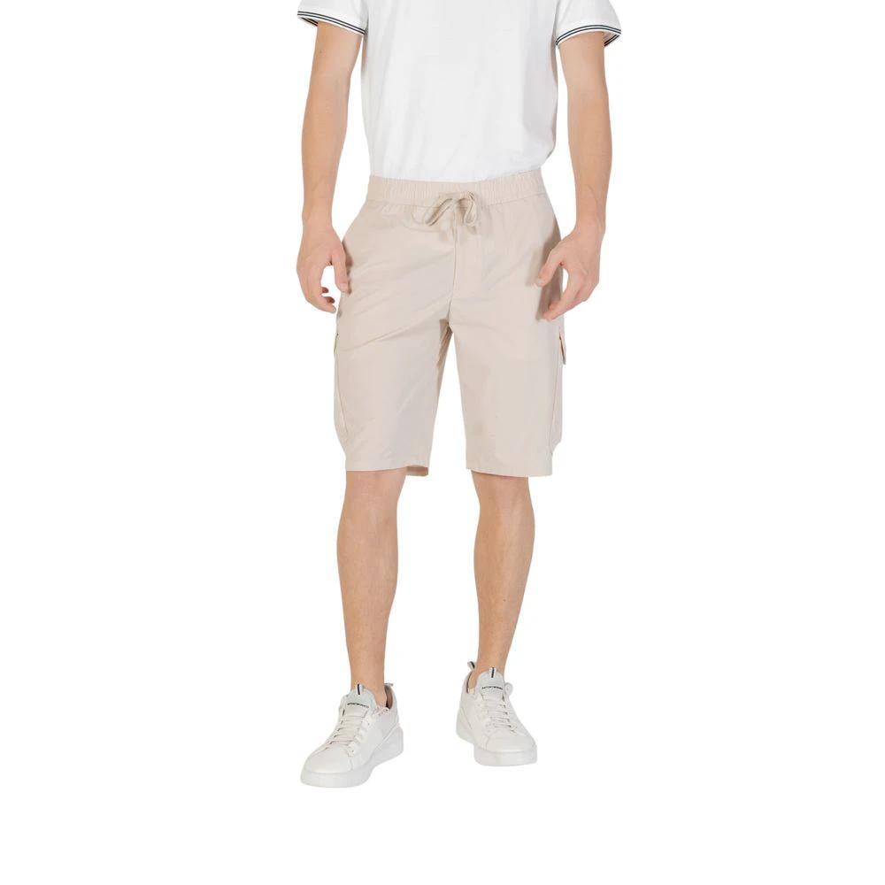Hugo Boss Beige Polyester Bermuda Shorts by Hugo Boss