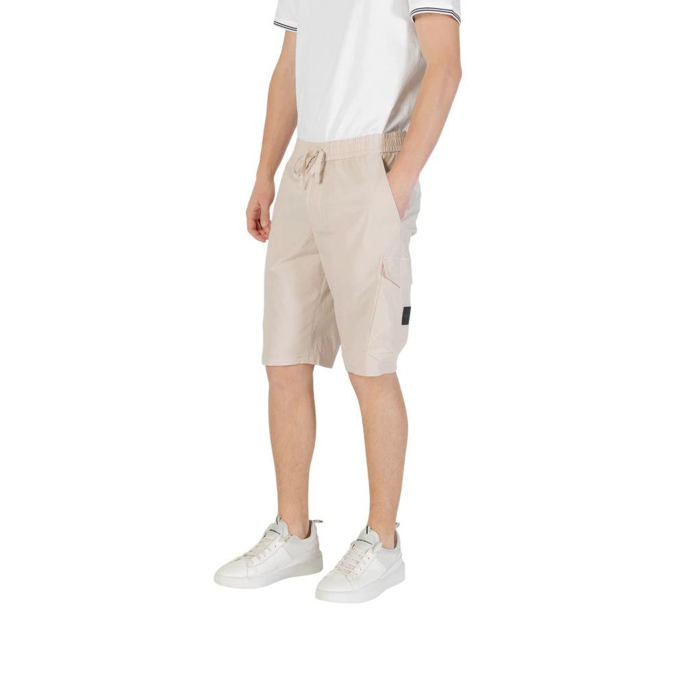 Hugo Boss Beige Polyester Bermuda Shorts by Hugo Boss