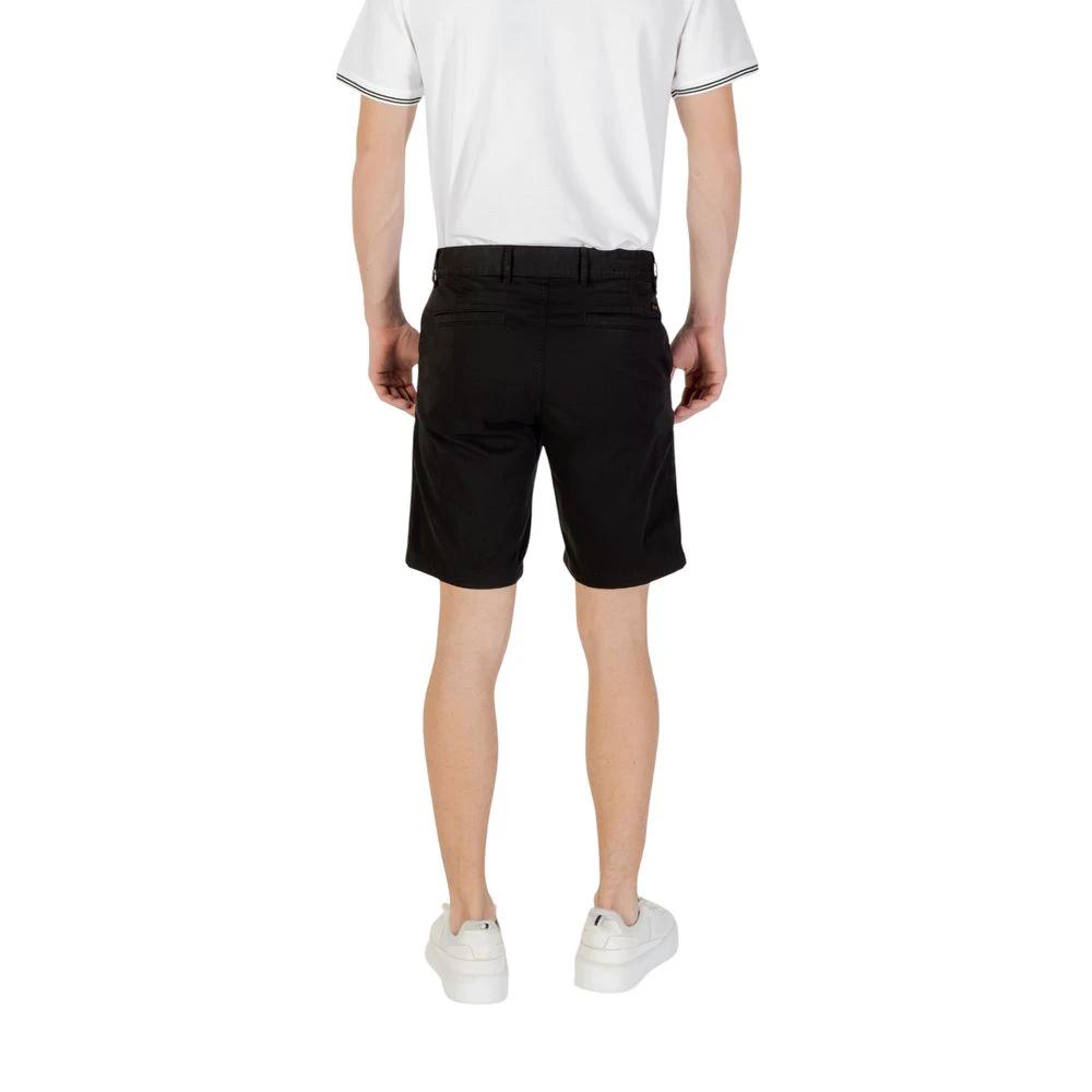 Hugo Boss Black Cotton Bermuda Shorts by Hugo Boss