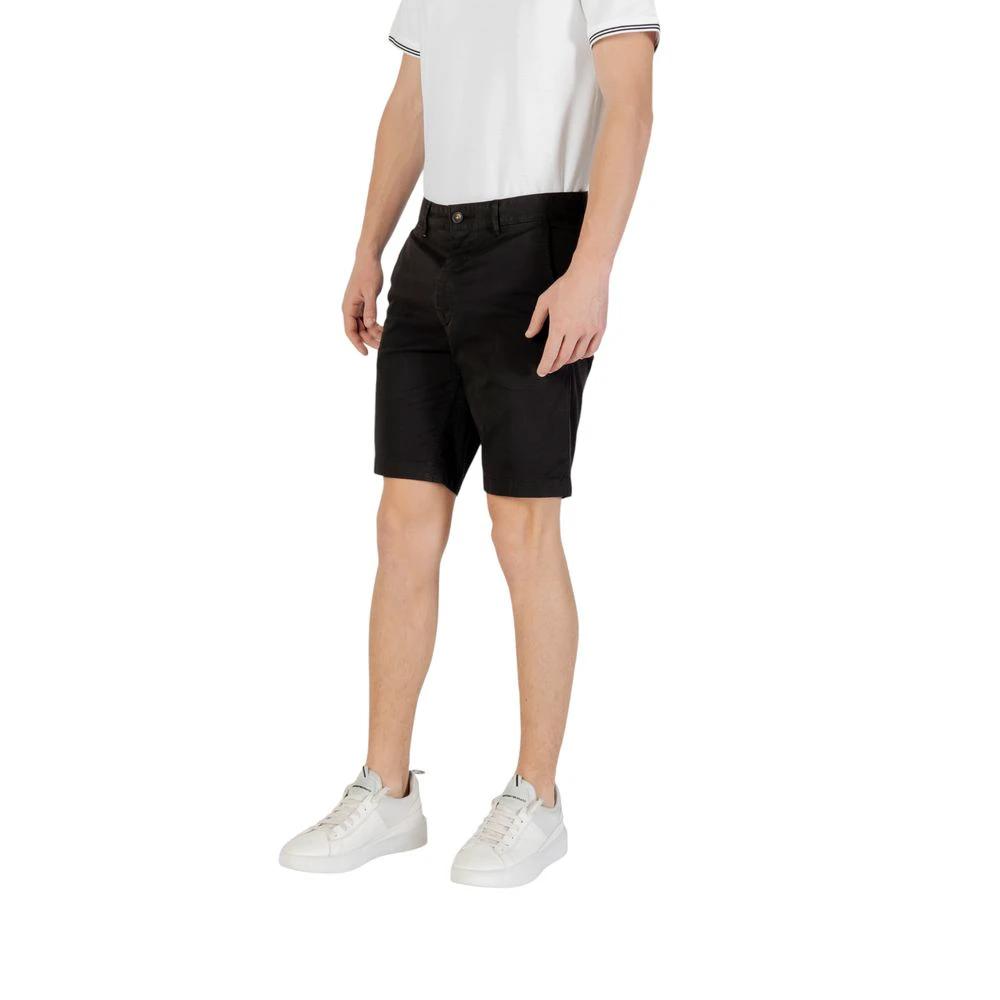 Hugo Boss Black Cotton Bermuda Shorts by Hugo Boss
