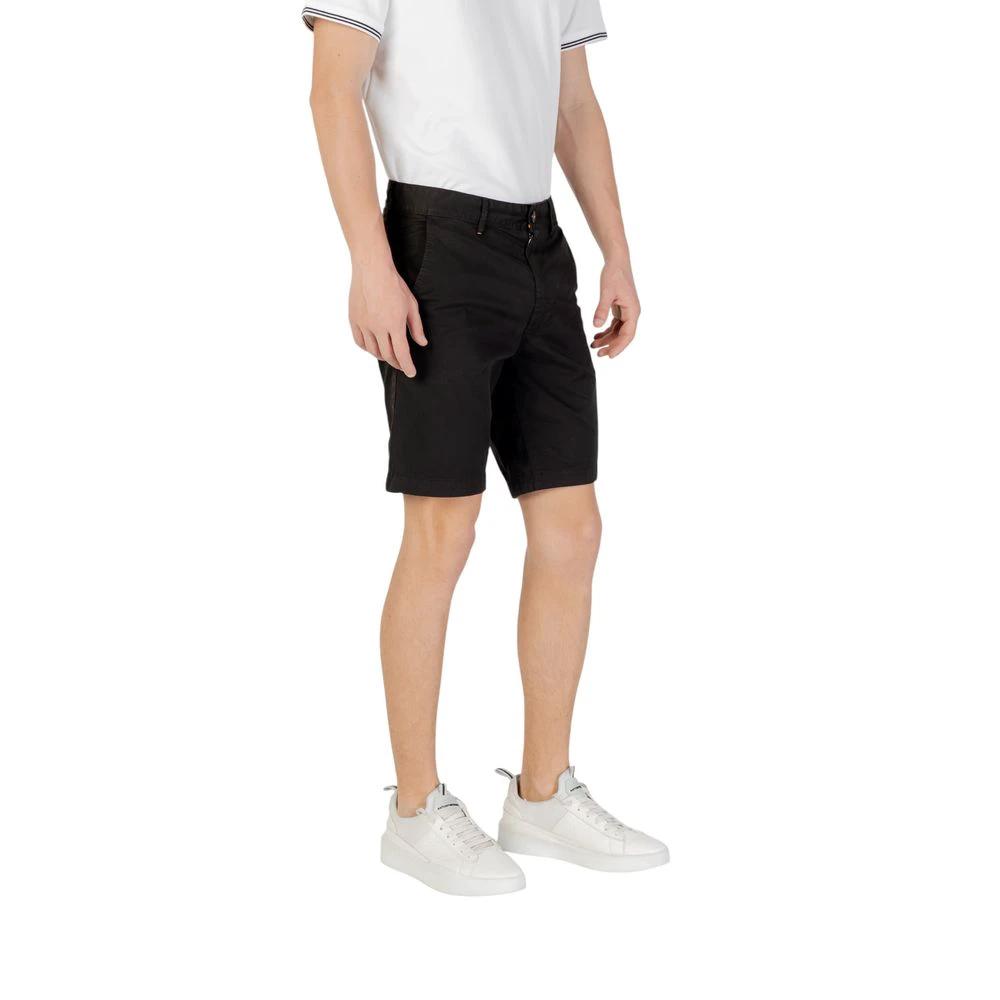 Hugo Boss Black Cotton Bermuda Shorts by Hugo Boss