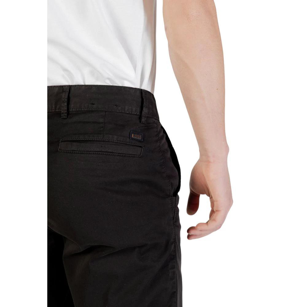 Hugo Boss Black Cotton Bermuda Shorts by Hugo Boss
