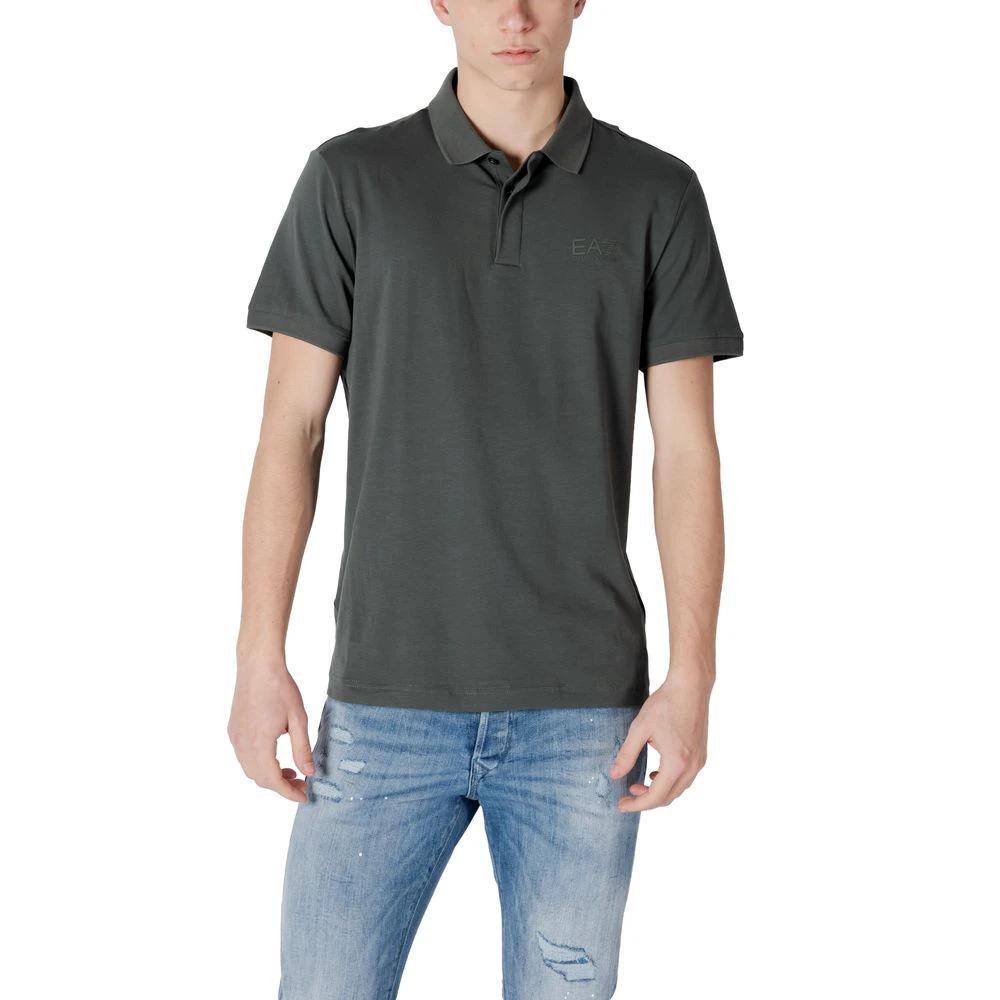 EA7 Emporio Armani Green Cotton Polo Shirt by EA7 Emporio Armani