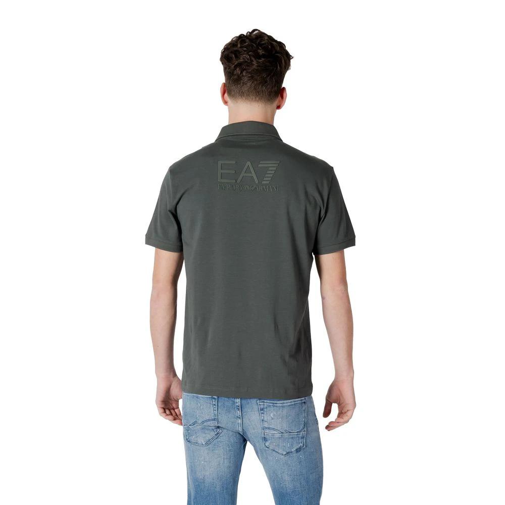 EA7 Emporio Armani Green Cotton Polo Shirt by EA7 Emporio Armani