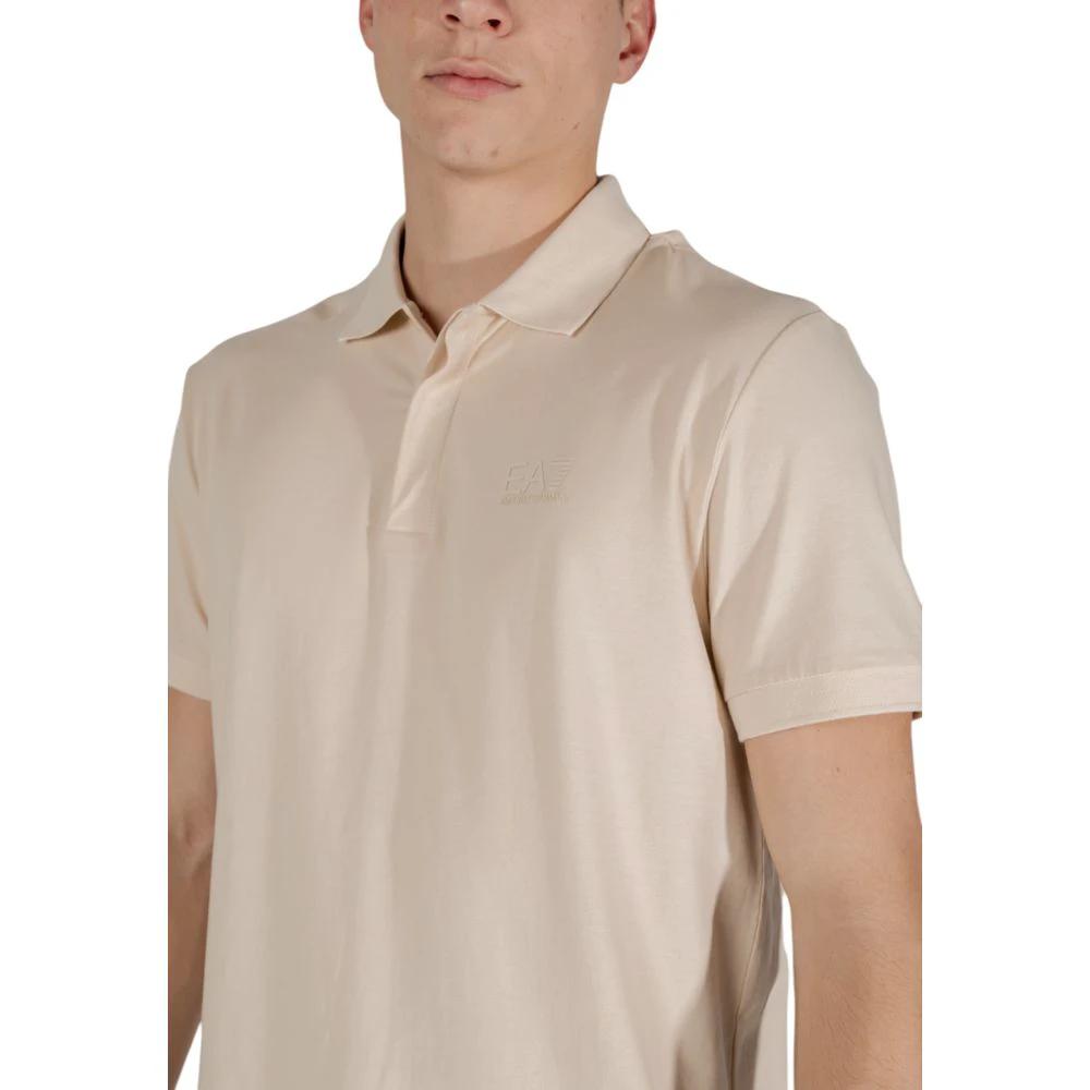 EA7 Emporio Armani Beige Cotton Polo Shirt by EA7 Emporio Armani