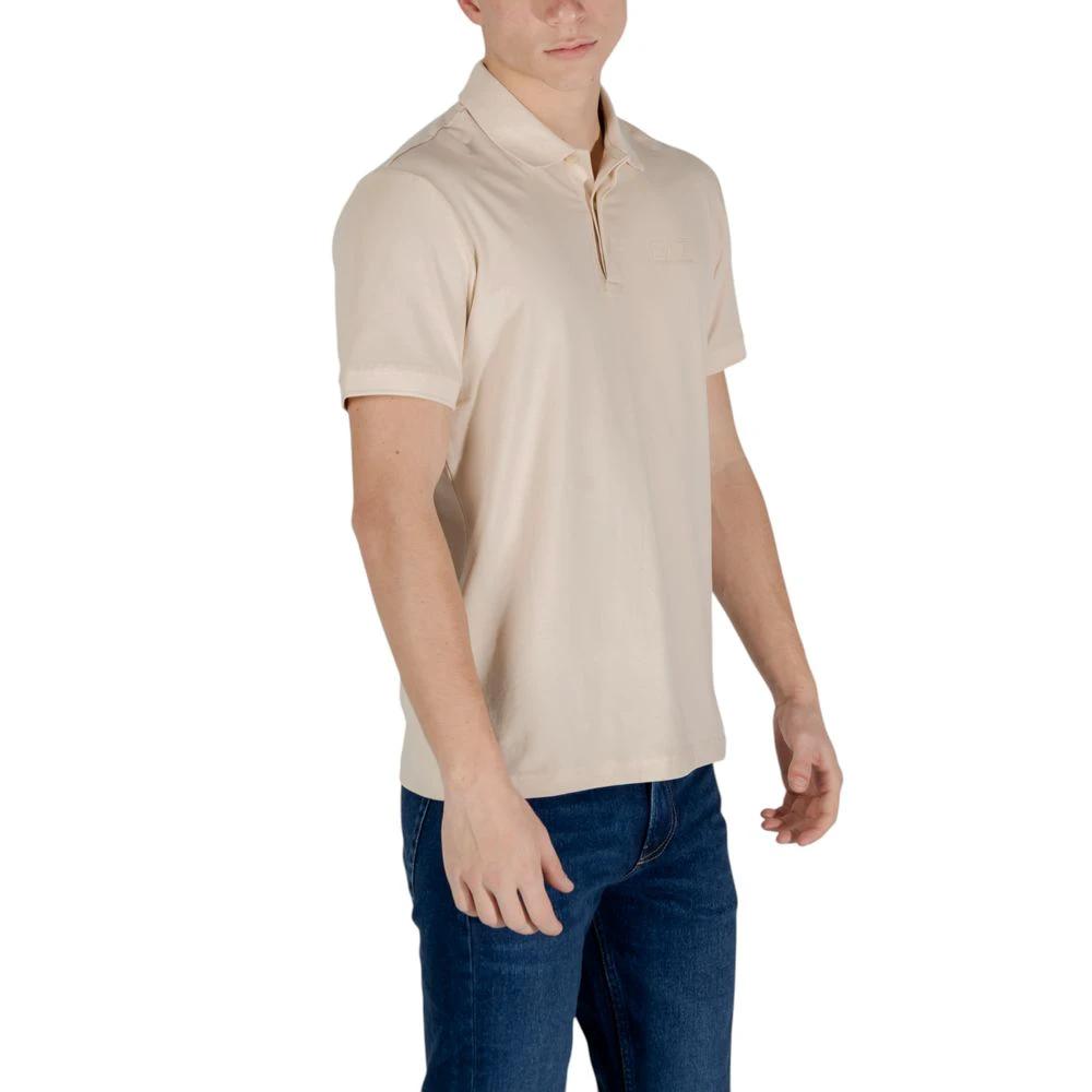EA7 Emporio Armani Beige Cotton Polo Shirt by EA7 Emporio Armani