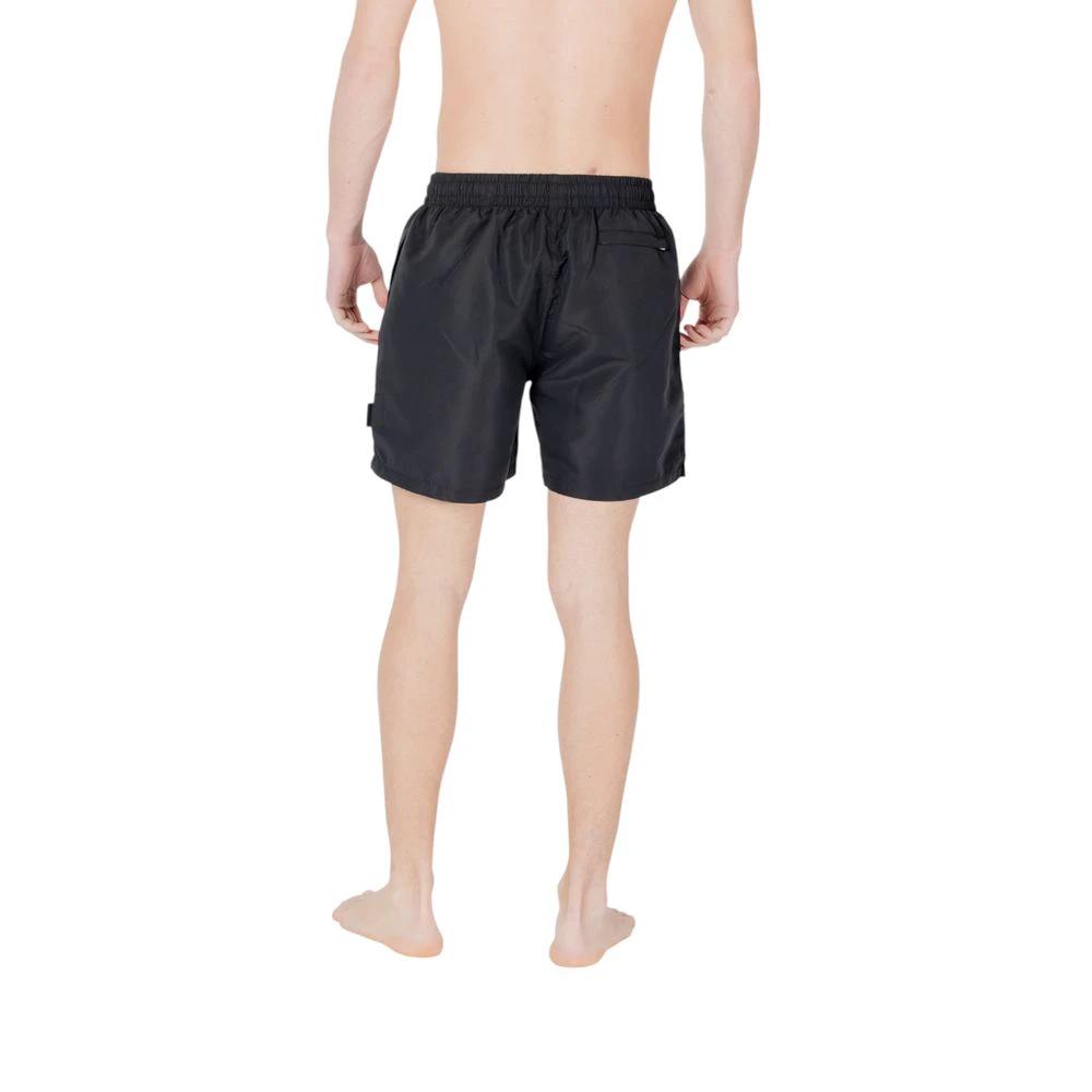 EA7 Emporio Armani Black Polyester Swim Shorts by EA7 Emporio Armani