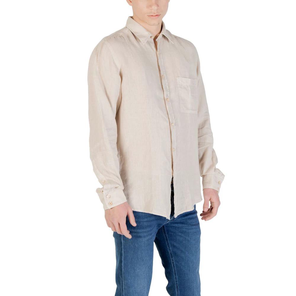 Hugo Boss Beige Linen Shirt by Hugo Boss