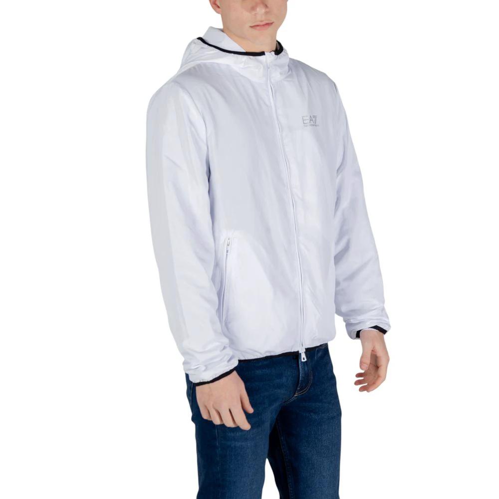 EA7 Emporio Armani White Polyester Shell Jacket by EA7 Emporio Armani