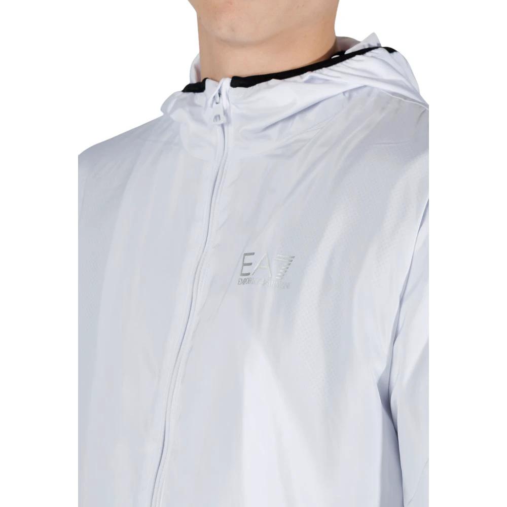 EA7 Emporio Armani White Polyester Shell Jacket by EA7 Emporio Armani
