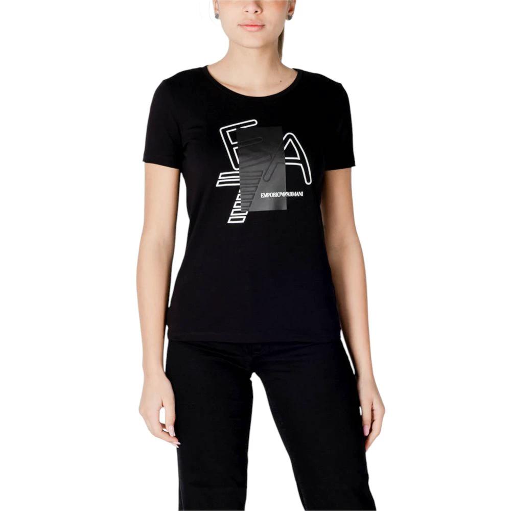 EA7 Emporio Armani Black Cotton T-Shirt by EA7 Emporio Armani