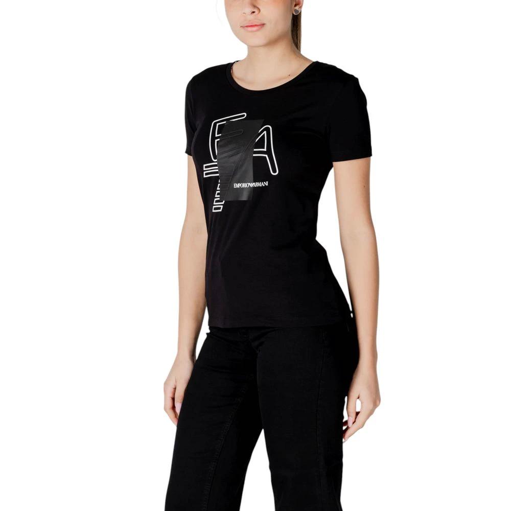 EA7 Emporio Armani Black Cotton T-Shirt by EA7 Emporio Armani