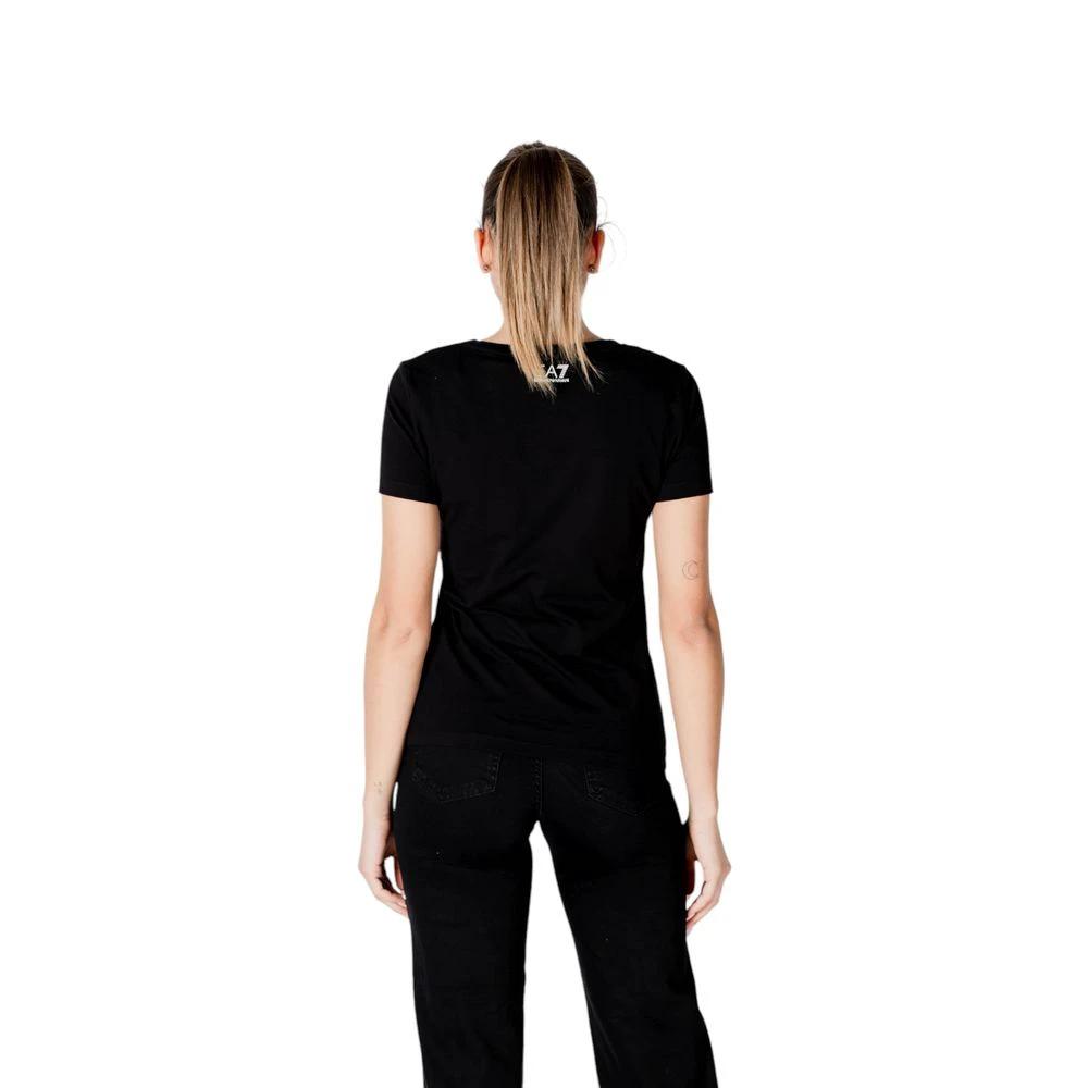 EA7 Emporio Armani Black Cotton T-Shirt by EA7 Emporio Armani