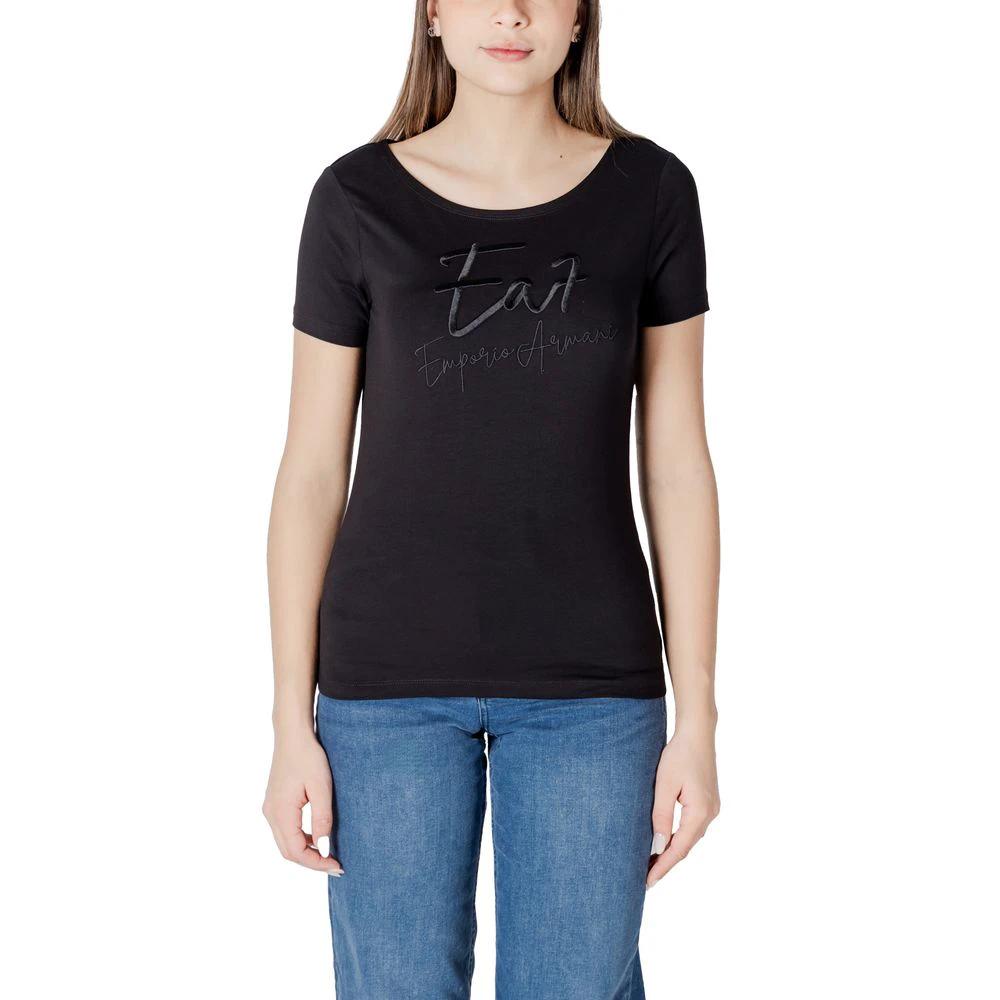 EA7 Emporio Armani Black Cotton T-Shirt by EA7 Emporio Armani
