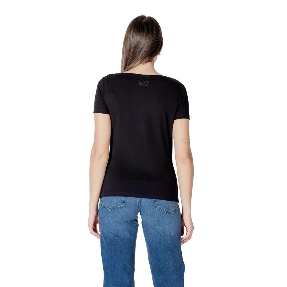 EA7 Emporio Armani Black Cotton T-Shirt by EA7 Emporio Armani