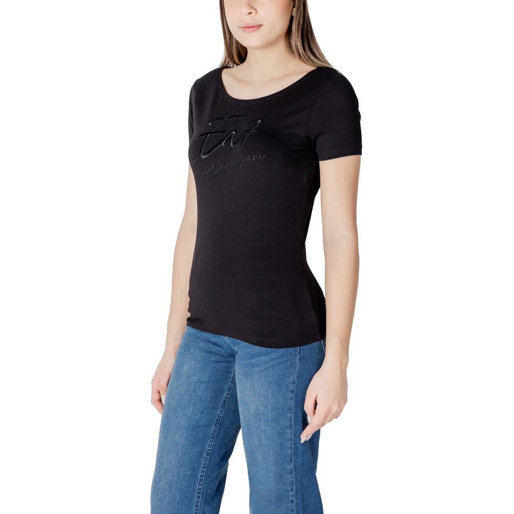 EA7 Emporio Armani Black Cotton T-Shirt by EA7 Emporio Armani