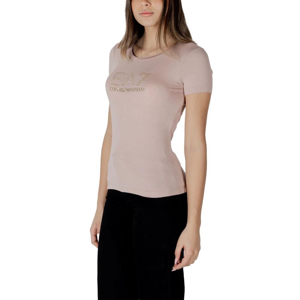 EA7 Emporio Armani Pink Modal T-Shirt by EA7 Emporio Armani