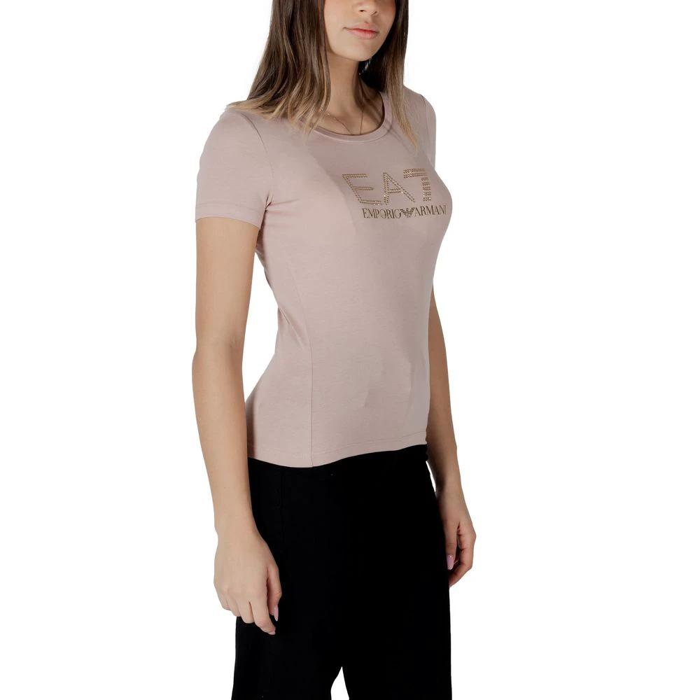 EA7 Emporio Armani Pink Modal T-Shirt by EA7 Emporio Armani