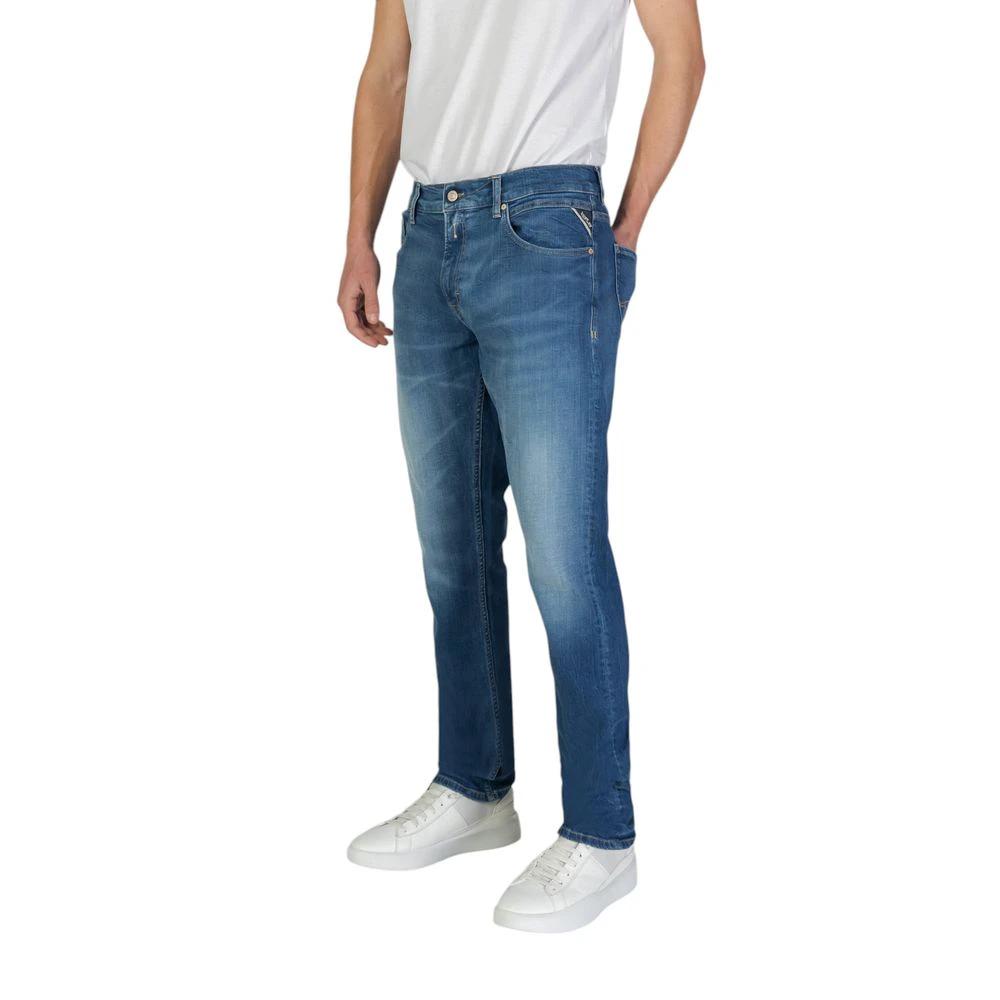 Replay Blue Cotton Slim Fit Jeans by Replay