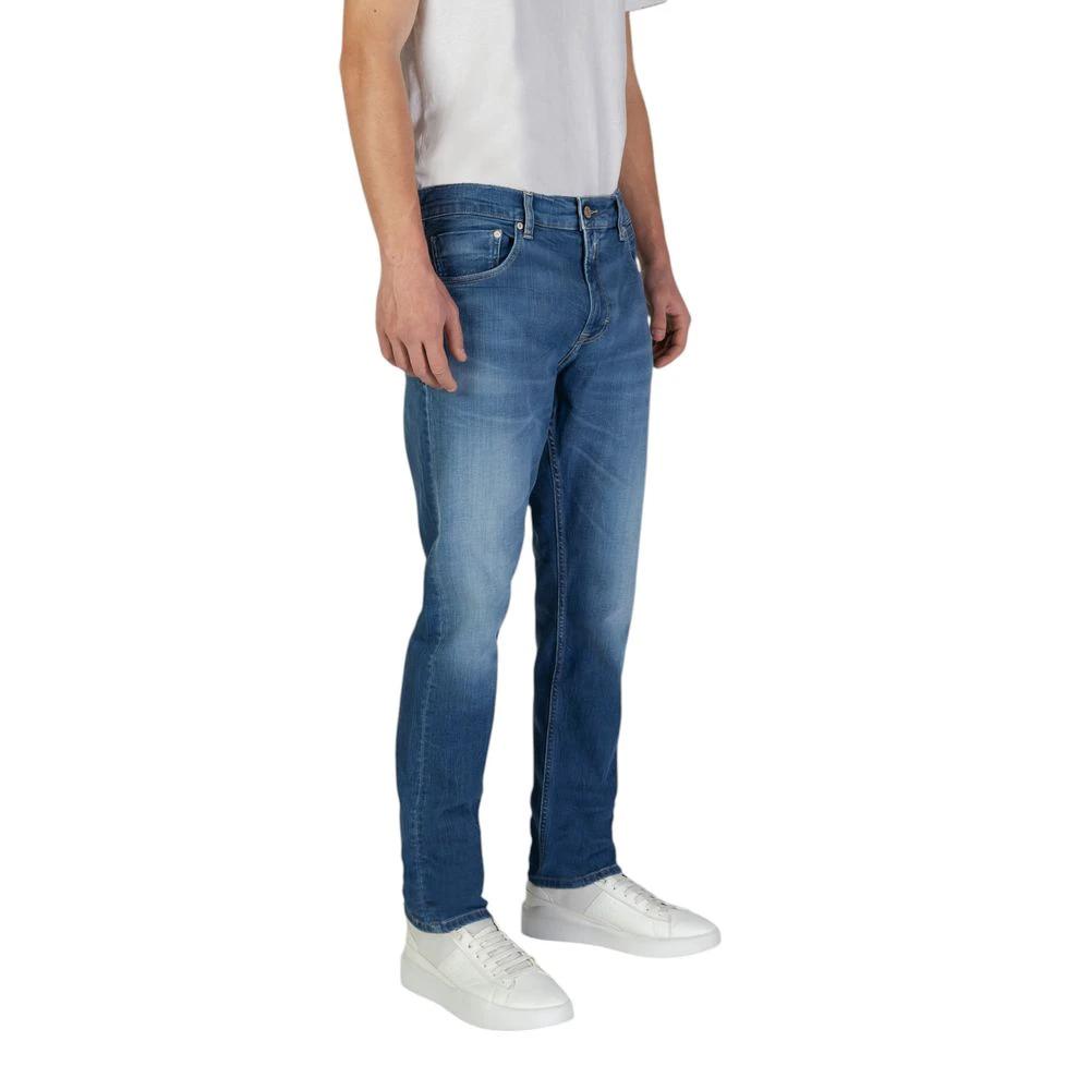 Replay Blue Cotton Slim Fit Jeans by Replay