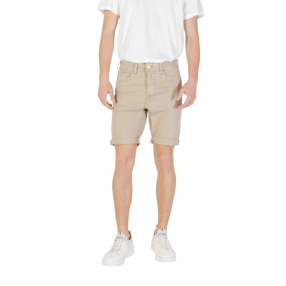 Replay Green Cotton Bermuda Shorts by Replay