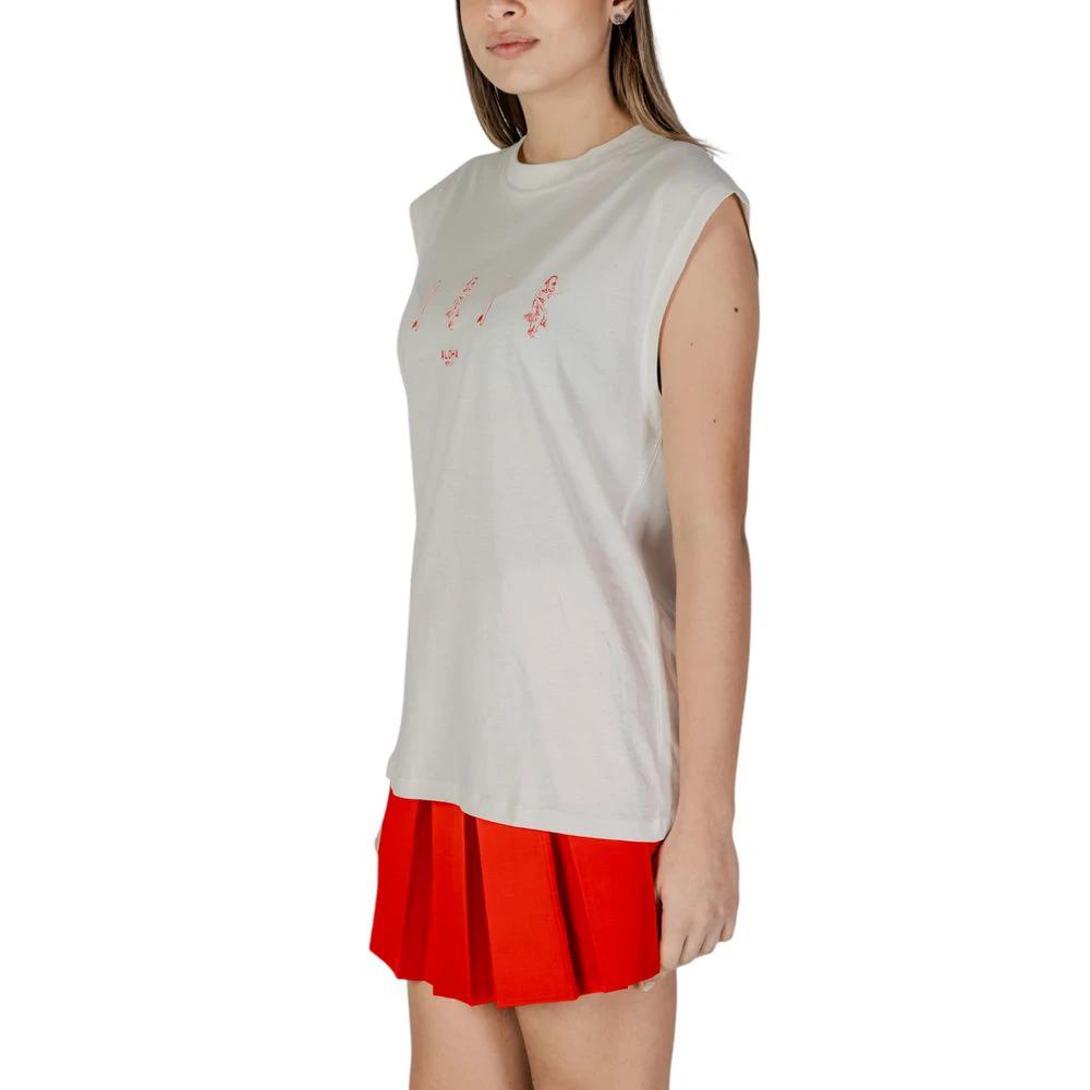 Replay Cream Cotton Tank Tops by Replay
