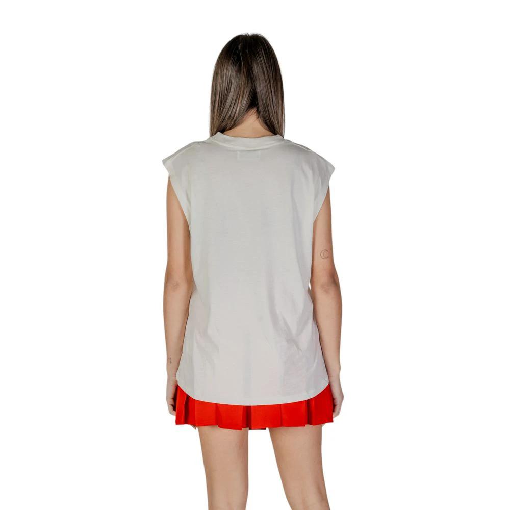Replay Cream Cotton Tank Tops by Replay