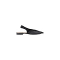 PINKO Black Leather Flat Sandals