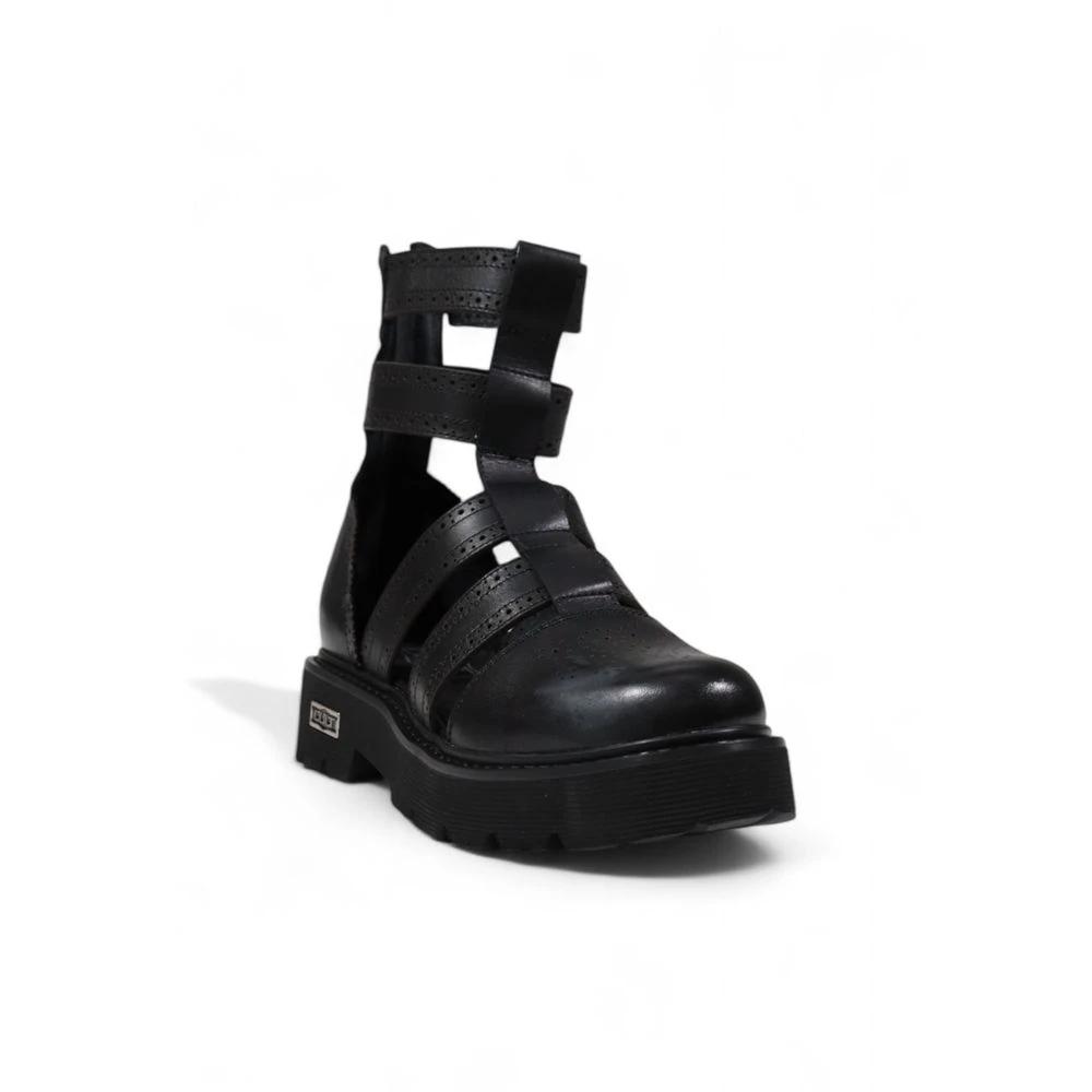 Cult Black Leather Sandals by Cult