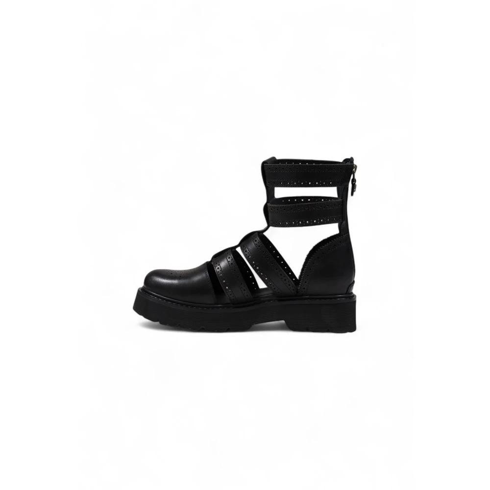 Cult Black Leather Sandals by Cult