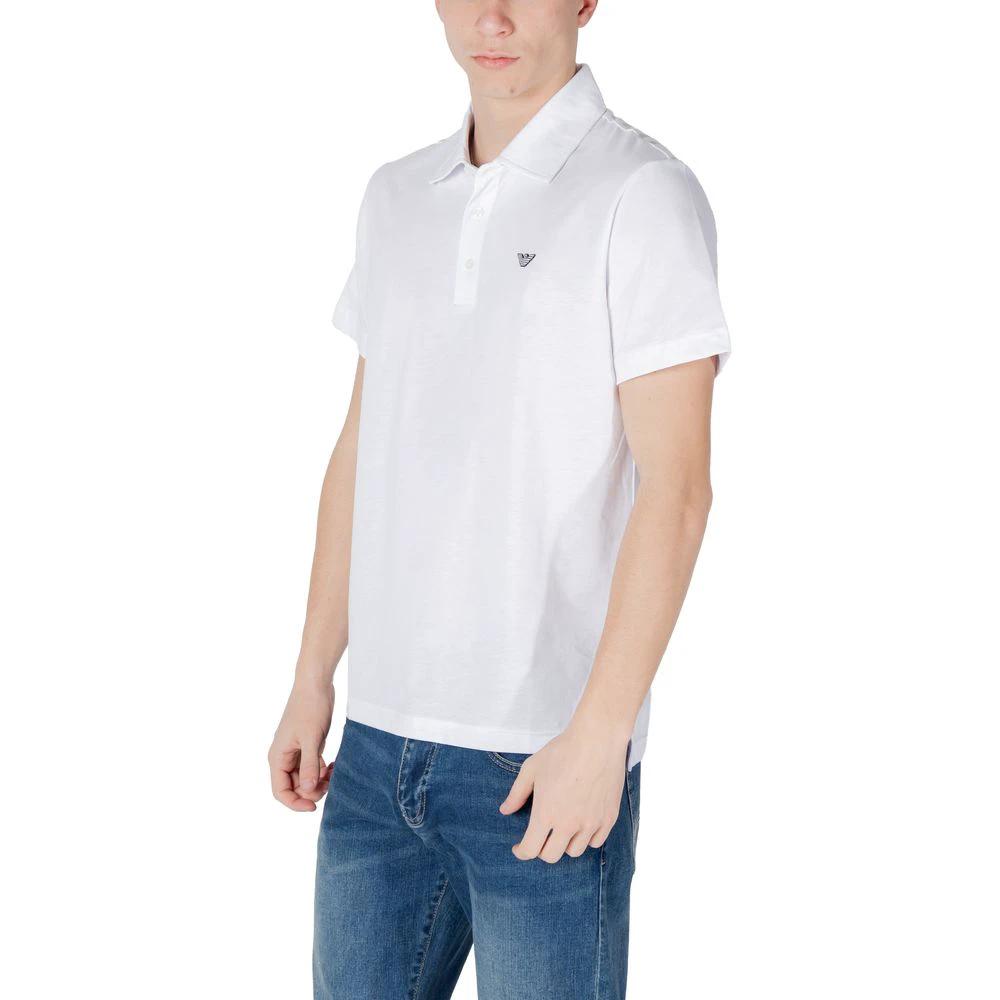 Emporio Armani Underwear White Cotton Polo Shirt by Emporio Armani Underwear