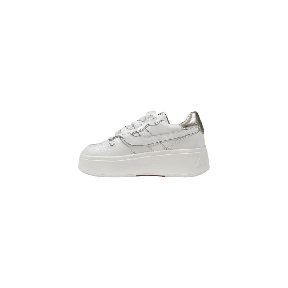 Baskets à plateforme en cuir blanc ASH
