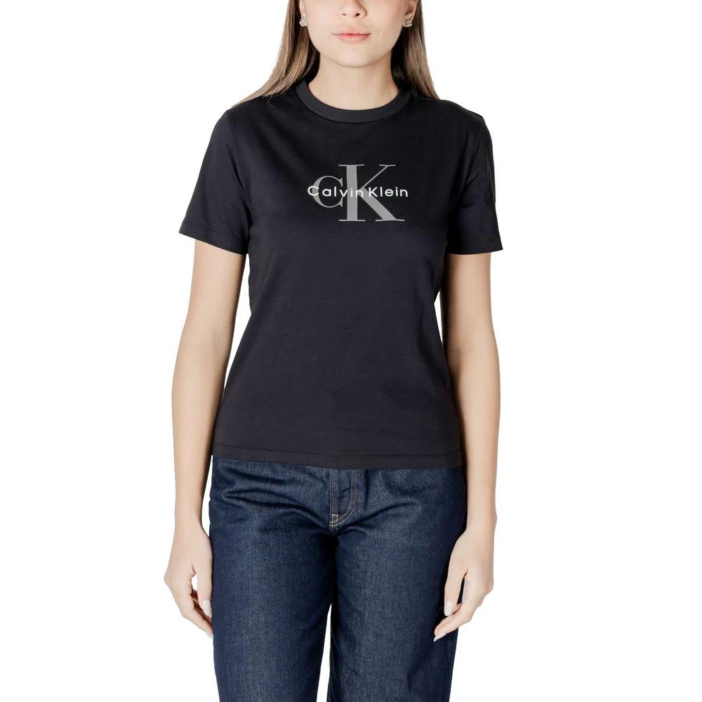Calvin Klein Jeans Black Cotton T-Shirt by Calvin Klein Jeans
